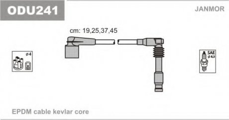 ODU241 Janmor К-кт проводов Chevrolett Lacetti/Opel Omega B (mot.C18XE/X18XE/X20XEV)