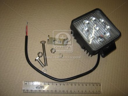 453701038 JUBANA Фара LED квадр. 27W, 9 ламп, 110*164мм, 1800Lm широкий промінь 12/24V 6000K (ТМ JUBANA)