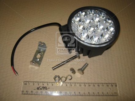 453701049 JUBANA Фара LED кругла 42W, 14 ламп, 116*137,5мм, 3080Lm вузький промінь 12/24V 6000K (LITLEDA, JUBANA)