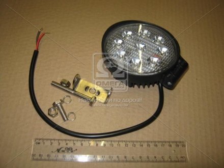 453701074 JUBANA Фара LED круглая 27W, 9 ламп, 110*128мм, 1800Lm узкий луч 12/24V 6000K (ТМ) JUBANA)