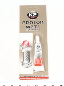 B151 K2 Клей (фиксатор) резьбовых соединений /K2 BOND PROLOK W271 HIGH STRENGTH 6ML K2 B151