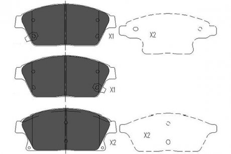 KBP-1014 KAVO Комплект тормозных колодок KAVO PARTS KBP-1014