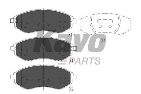 KBP-1019 KAVO KAVO PARTS CHEVROLET Тормозные колодки передн.Aveo 05-