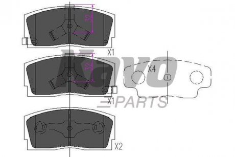 KBP-1501 KAVO KAVO PARTS DAIHATSU Тормозные колодки передн.Applause 89-