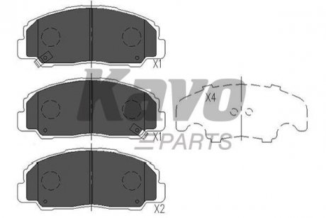 KBP-1505 KAVO KAVO PARTS TOYOTA гальмівні колодки передн. Land Cruiser -96