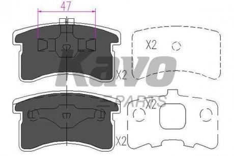 KBP-1506 KAVO KAVO PARTS NISSAN Гальмівні колодки Maxima QX 94-00