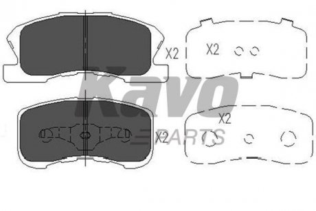 KBP-1508 KAVO KAVO PARTS DAIHATSU Тормозные колодки передн. SIRION 1.0 99-