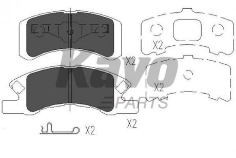 KBP-1511 KAVO KAVO PARTS MITSUBISHI колодки гальм. передн. Space Star 1,0-1,2 12-