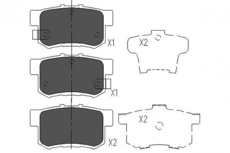 KBP-2009 KAVO Комплект тормозных колодок KAVO PARTS KBP-2009