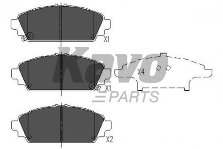 KBP-2010 KAVO KAVO PARTS HONDA Гальмівні колодки передн.Accord 1.6 98-,Civic 1.7CTDi/2.0 01-