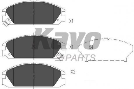 KBP-2020 KAVO KAVO PARTS MITSUBISHI Гальмівні колодки передн.L200,L300,Pajero I,II