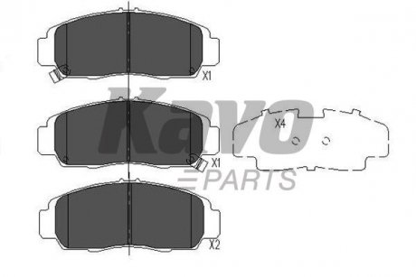 KBP-2052 KAVO KAVO PARTS HONDA Гальмівні колодки передн.Civic 06-,FR-V, Legend 05- Stream 01-