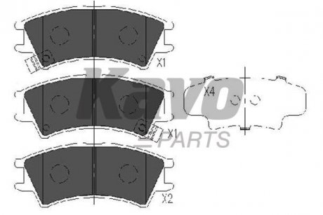 KBP-3004 KAVO KAVO PARTS HYUNDAI гальмівні колодки Atos 98-