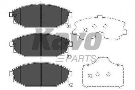 KBP-3014 KAVO KAVO PARTS HYUNDAI Гальмівні колодки передн.Galloper 98-