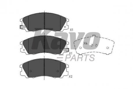 KBP-3016 KAVO KAVO PARTS HYUNDAI Гальмівні колодки пер. TERRACAN -06