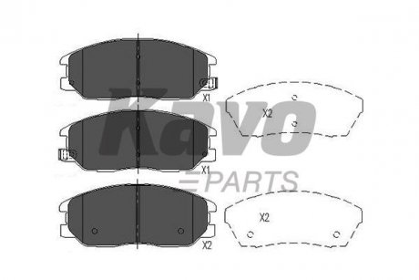 KBP-3021 KAVO KAVO PARTS HYUNDAI Тормозные колодки передн.XG 350,SsangYong 04-