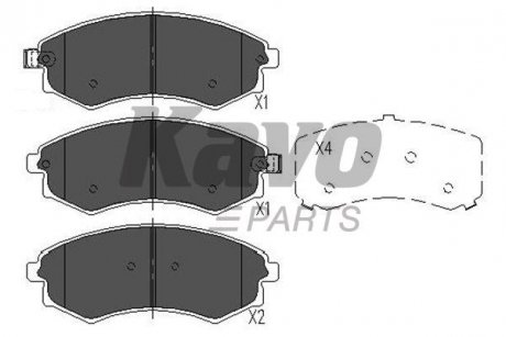 KBP-3029 KAVO KAVO PARTS KIA Тормозные колодки передн.Magentis 01-