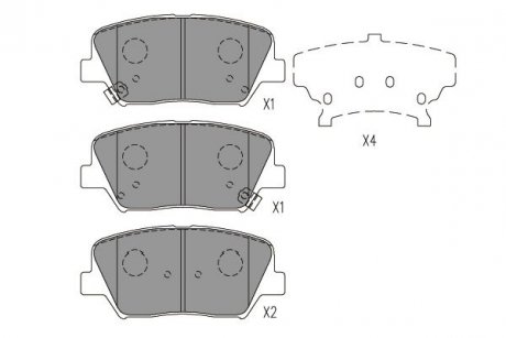 KBP-3050 KAVO Колодки гальмівні (передні) Hyundai Elantra 05- KAVO PARTS KBP-3050