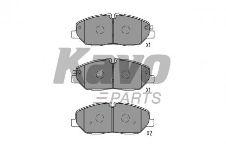 KBP-3056 KAVO KAVO PARTS HYUNDAI Гальмівні колодки передн. H350 2.5 CRDI 15-