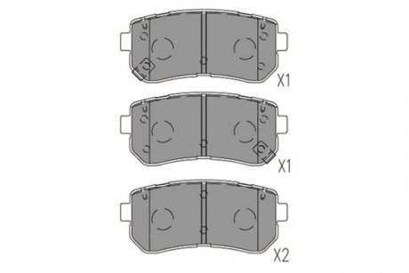 KBP-3059 KAVO Комплект тормозных колодок KAVO PARTS KBP-3059