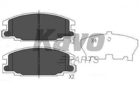 KBP-3503 KAVO KAVO PARTS OPEL колодки гальмівні передн.Frontera 92-