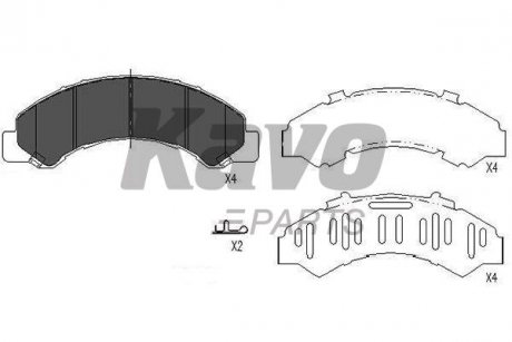 KBP-3512 KAVO KAVO PARTS к-т гальмівних колодок TOYOTA DYNA 06-