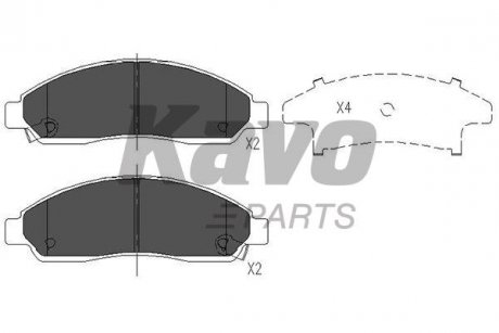 KBP-3513 KAVO KAVO PARTS ISUZU Тормозные колодки передн.GREAT WALL Hover 06-, ISUZU D-Max 2,5D 07-