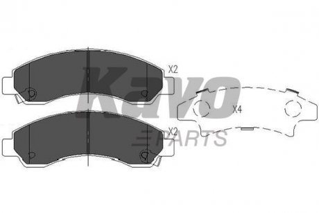 KBP-3514 KAVO KAVO PARTS тормозные колодки пер. GREAT WALL 5