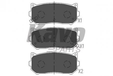 KBP-4001 KAVO Комплект гальмівних колодок KAVO PARTS KBP-4001