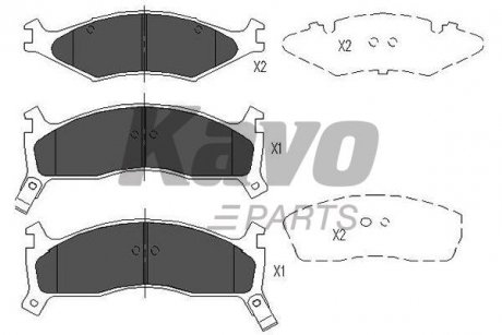 KBP-4008 KAVO KAVO PARTS KIA Тормозные колодки передн.Sportage 94-