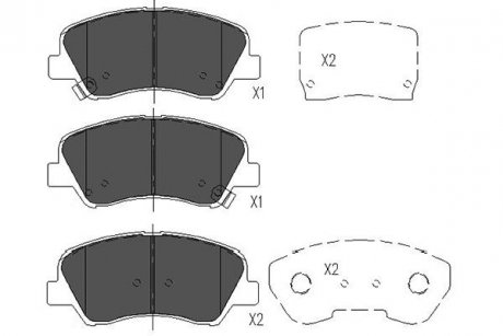 KBP-4023 KAVO Комплект тормозных колодок KAVO PARTS KBP-4023