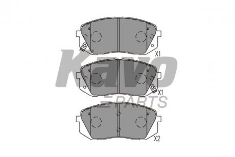 KBP-4031 KAVO KAVO PARTS HYUNDAI Гальмівні колодки KONA (OS, OSE, OSI) EV 18-, SONATA VII (LF) 2.4 14-, TUCSON (TL, TLE) 1.6 CRDi 18-