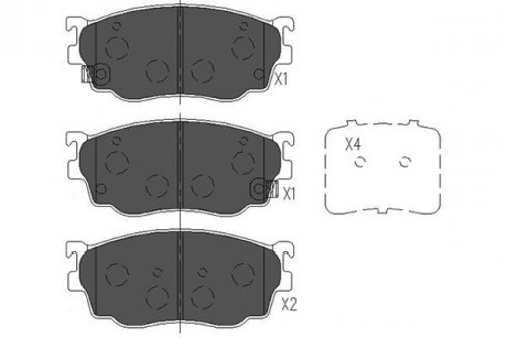 KBP-4509 KAVO Колодки тормозные передние Mazda 323/626 97-04