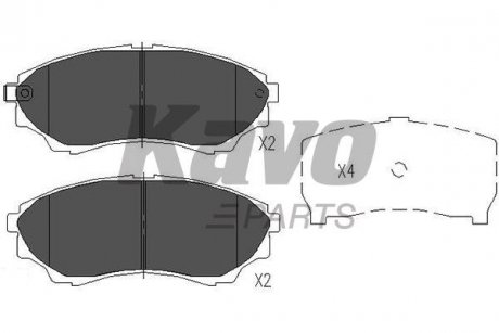 KBP-4514 KAVO KAVO PARTS FORD Гальмівні колодки передн.Ranger,Mazda BT-50 99-