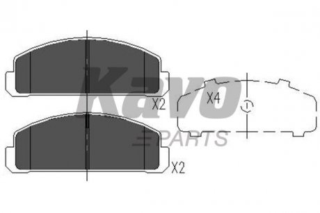 KBP4515 KAVO Гальмівні колодки дискові mazda 323/323 estate/wagon