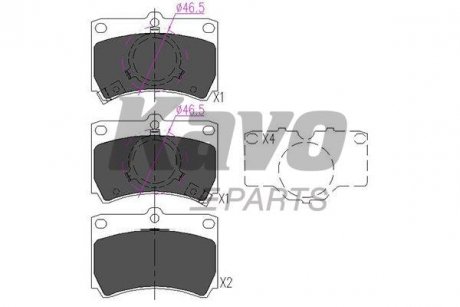 KBP-4517 KAVO KAVO PARTS MAZDA Колодки тормозные передн.323 85-93