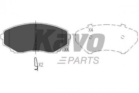 KBP-4530 KAVO KAVO PARTS MAZDA Гальмівні колодки передн. MPV 95-