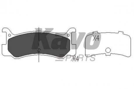 KBP-4535 KAVO KAVO PARTS MAZDA Колодки торм. задние 323 1,6GT -93, MX-3/MX-5