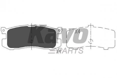 KBP-4537 KAVO KAVO PARTS MAZDA гальмівні колодки задн. 626 87-
