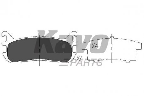 KBP-4540 KAVO KAVO PARTS MAZDA гальмівні колодки задн.MX-5 II 94-