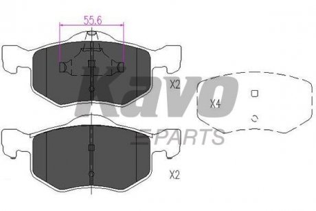 KBP-4541 KAVO KAVO PARTS MAZDA Тормозные колодки передн.Tribute, Ford Maverick 01-