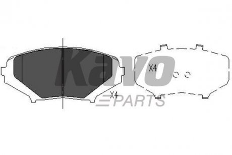 KBP-4546 KAVO KAVO PARTS MAZDA Тормозные колодки передн.RX8 03-