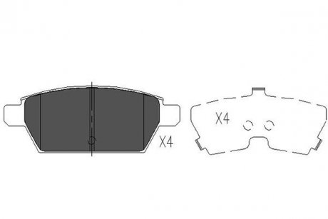 KBP-4554 KAVO KAVO PARTS MAZDA Тормозные колодки задн.Mazda 6 2.3