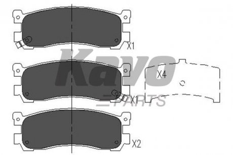 KBP-4556 KAVO KAVO PARTS MAZDA колодки гальм. передн. 929/Xedos 9/MPV