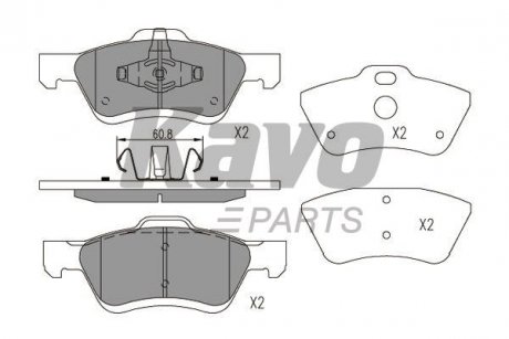 KBP-4564 KAVO KAVO PARTS MAZDA Гальмівні колодки передн. TRIBUTE 04-, FORD MAVERICK 01-