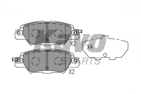 KBP-4582 KAVO KAVO PARTS MAZDA Тормозные колодки задн.CX-5 11-