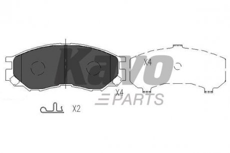 KBP-5508 KAVO KAVO PARTS MITSUBISHI Тормозные колодки передн. Space Gear -01