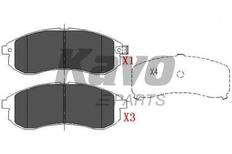 KBP-5533 KAVO KAVO PARTS MITSUBISHI Тормозн.колодки передн.L200 96-