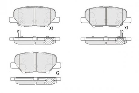 KBP-5551 KAVO Комплект гальмівних колодок KAVO PARTS KBP-5551