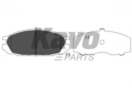 KBP-6510 KAVO KAVO PARTS NISSAN Колодки тормозные задние Patrol 2,8/3,2/3,3 88-